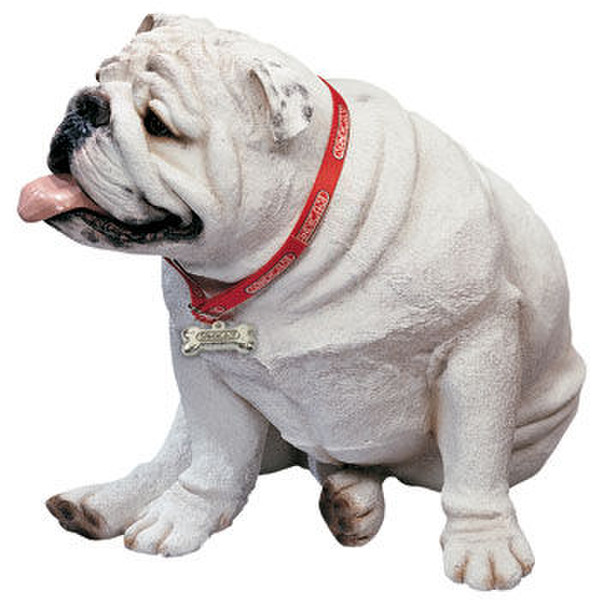 Bulldog White Dog Life Size Sculpture